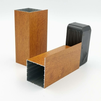 Libië 6063 Met een laag bedekte Poeder van de het Profiel het Houten Korrel van het Keukenaluminium