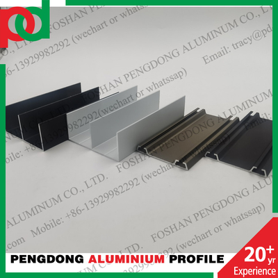 Geanodiseerde Kleur 6063 Aluminiumprofielen voor Glijdende Garderobedeuren