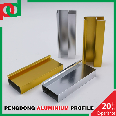 Het Oppoetsen van High Glossy Silver van de Foshanfabrikant het Profiel van de Aluminiumkeukenkast