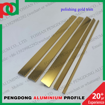 Aluminiumprofielen die de Decoratieve het Scherpen Populaire Zilveren en Gouden Kleur van de Tegelversiering oppoetsen