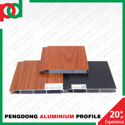 Aluminiumprofiel voor poorten in Uruguay Mexico Temperatuur T5 Verschillende houten kleuren