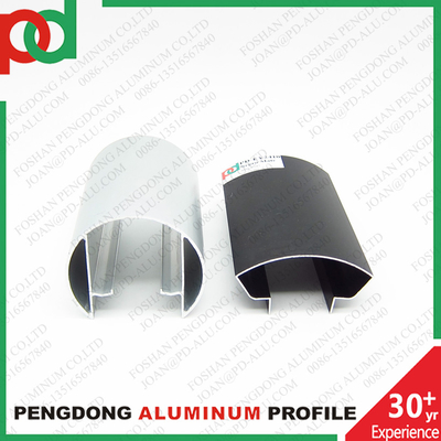 6M Lengte Plata Mate Zwarte Houten Kleur Aluminium Leuningprofielen Met Brons Geanodiseerde Afwerking En Verschillende Maten