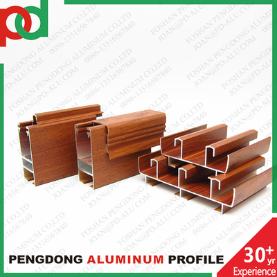 Temper T5 Square Aluminium Profiles For Windows And Doors MP 80 Mate Black Wooden Touch Profile Aluminum