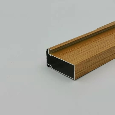Libië 6063 Met een laag bedekte Poeder van de het Profiel het Houten Korrel van het Keukenaluminium