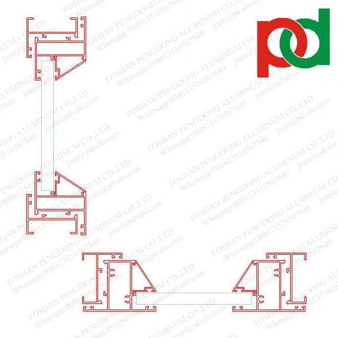 Aluminiumprofielen voor Vensters en Deurengordijnstof aan Chili en Bolivië Linea 42