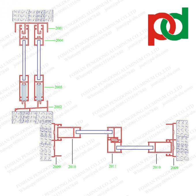 Chili en Bolivië Marcket Linea 20 Aluminiumprofielen voor Vensters en Deuren